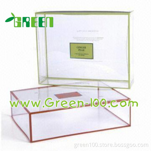 Sliver Foil Stamping PVC Plastic Gift Box (F-1)